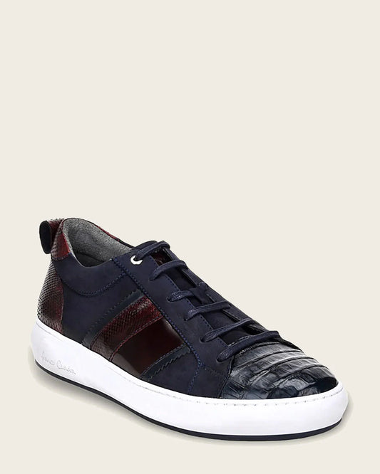 C16CWBB - Cuadra blue casual fashion caiman sneakers for men