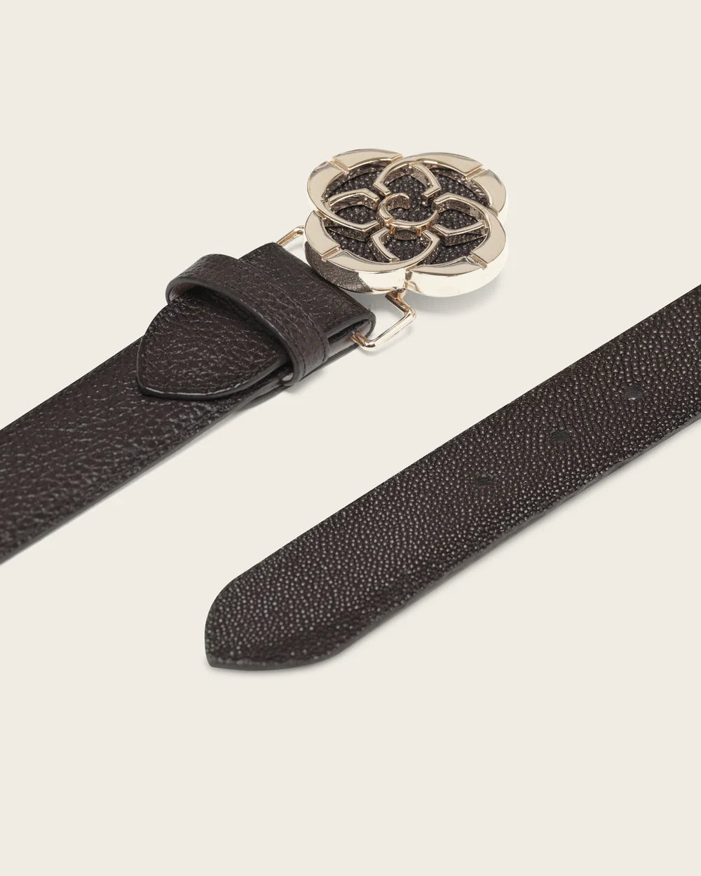 CDA28MT - Cuadra Brown Western Stingray Leather Belt for Women