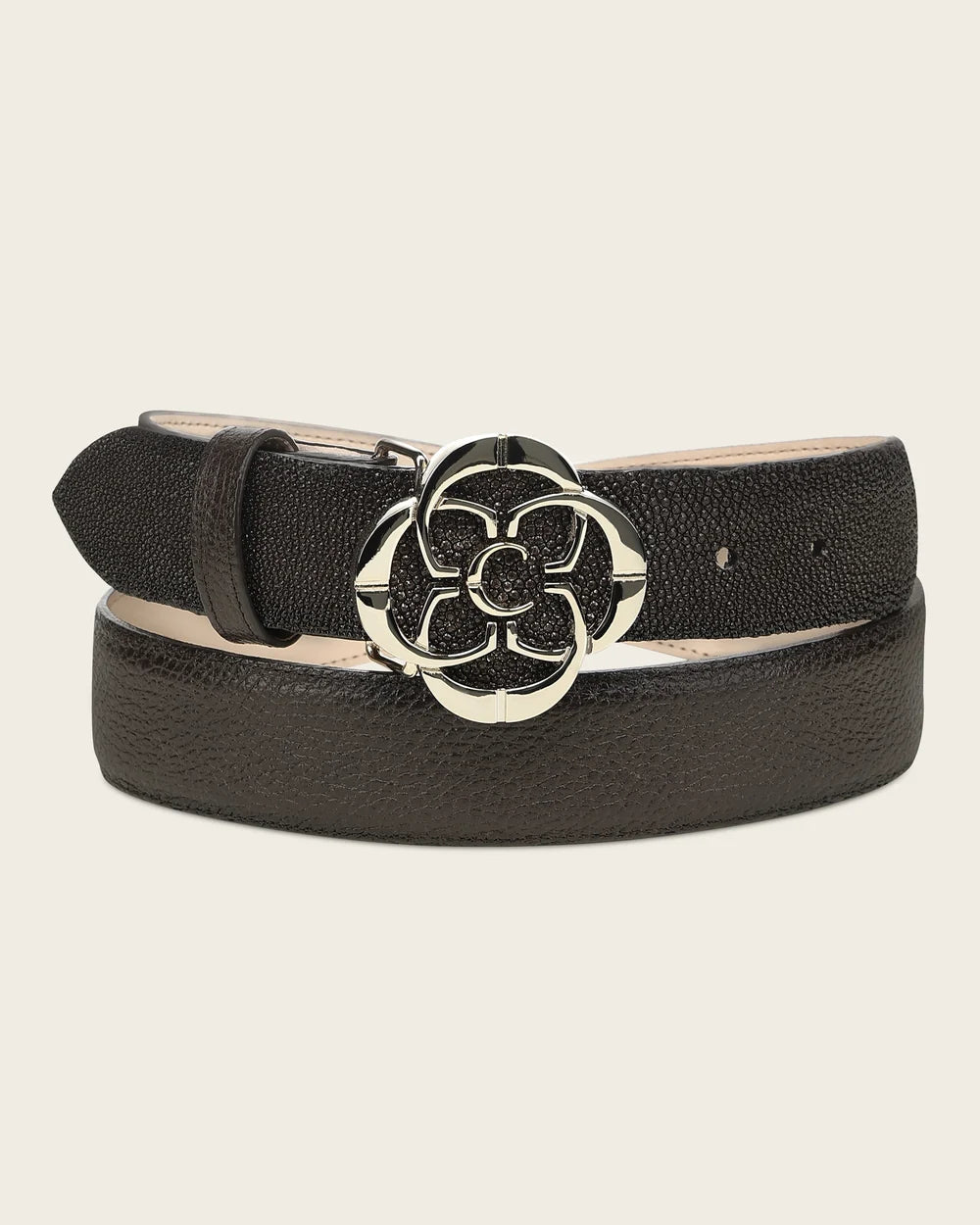 CDA28MT - Cuadra Brown Western Stingray Leather Belt for Women