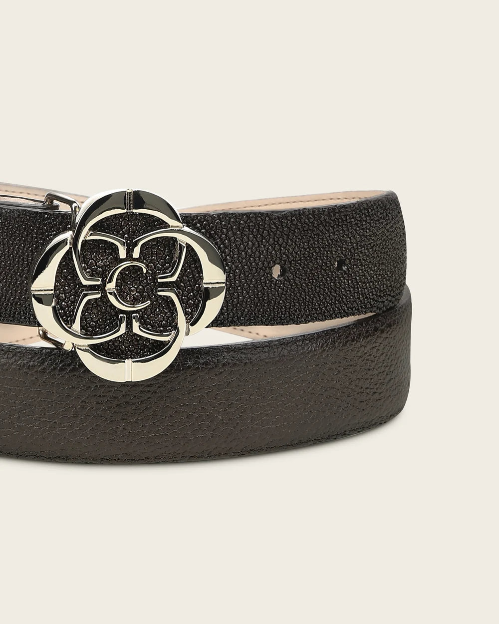 CDA28MT - Cuadra Brown Western Stingray Leather Belt for Women