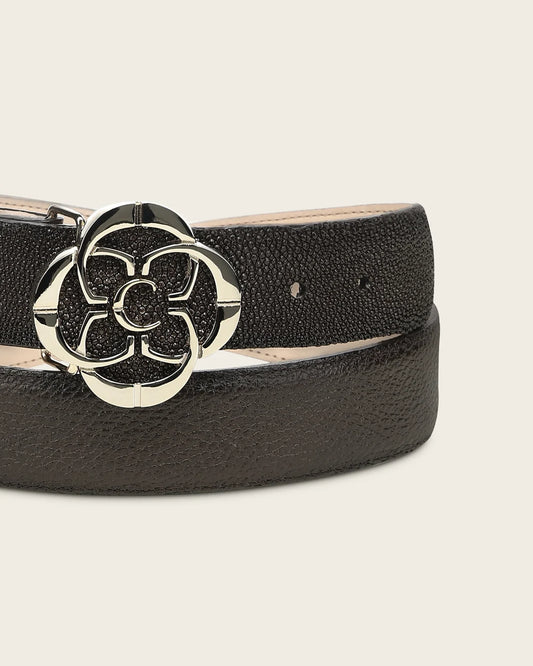 CDA28MT - Cuadra Brown Western Stingray Leather Belt for Women