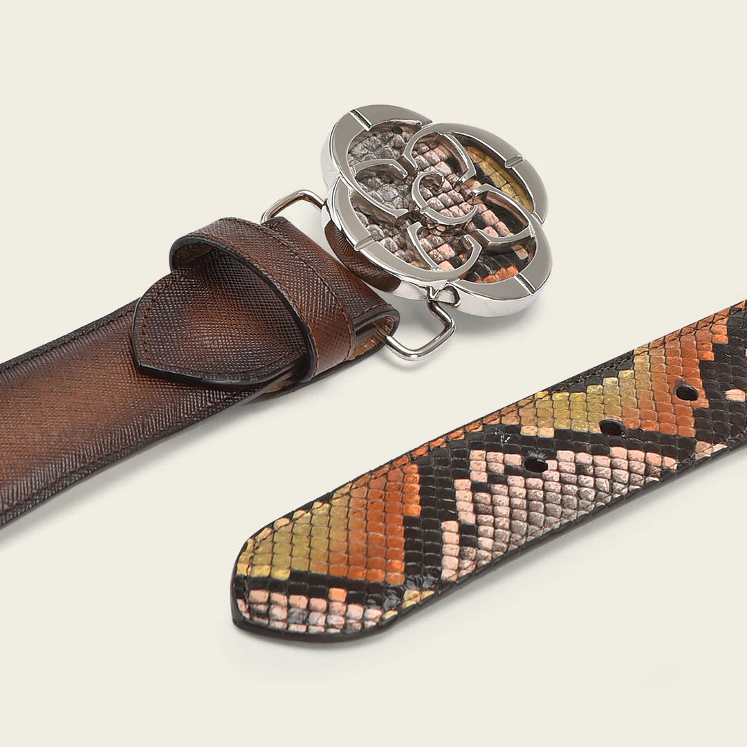 CDA28PH - Cuadra Honey Western Cowgirl Python Belt for Women