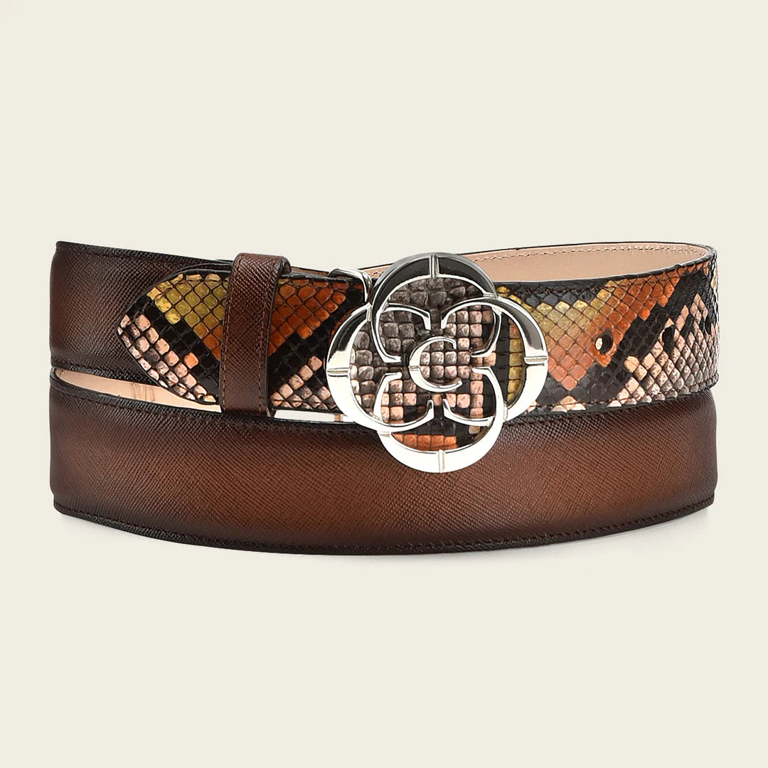CDA28PH - Cuadra Honey Western Cowgirl Python Belt for Women