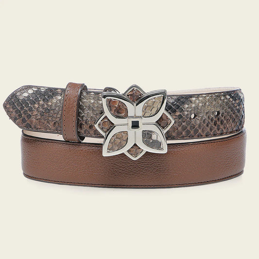 CDA36PH - Cuadra honey western cowgirl python belt for women