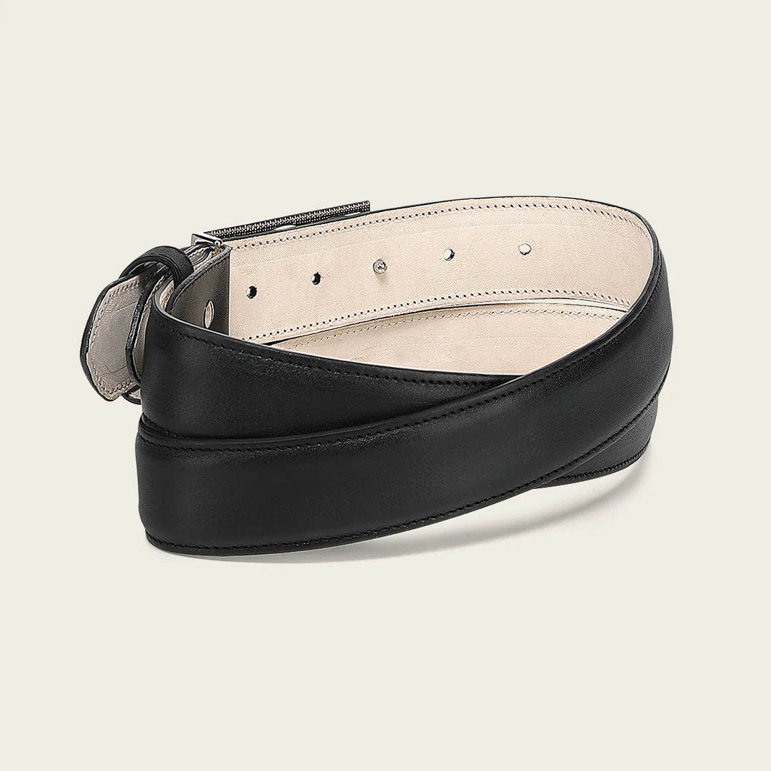 CDA46MA - Cuadra black western cowgirl stingray leather belt for women