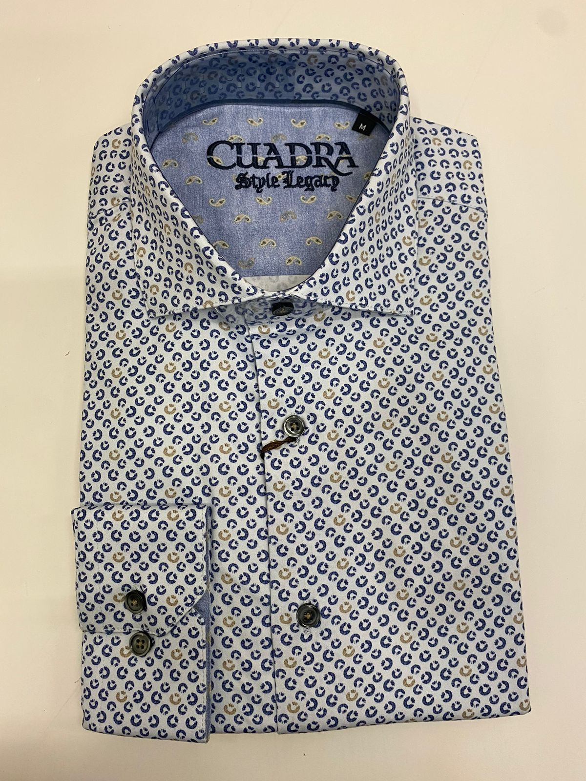 CM02344 - Cuadra Blue Casual Fashion Cotton Shirt for Men