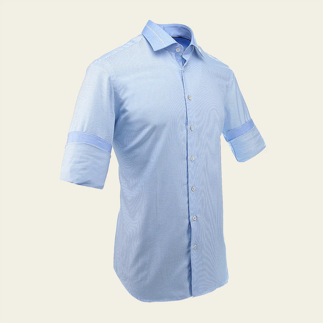 CM0S022 - Cuadra Blue Casual Fashion Cotton Shirt for Men