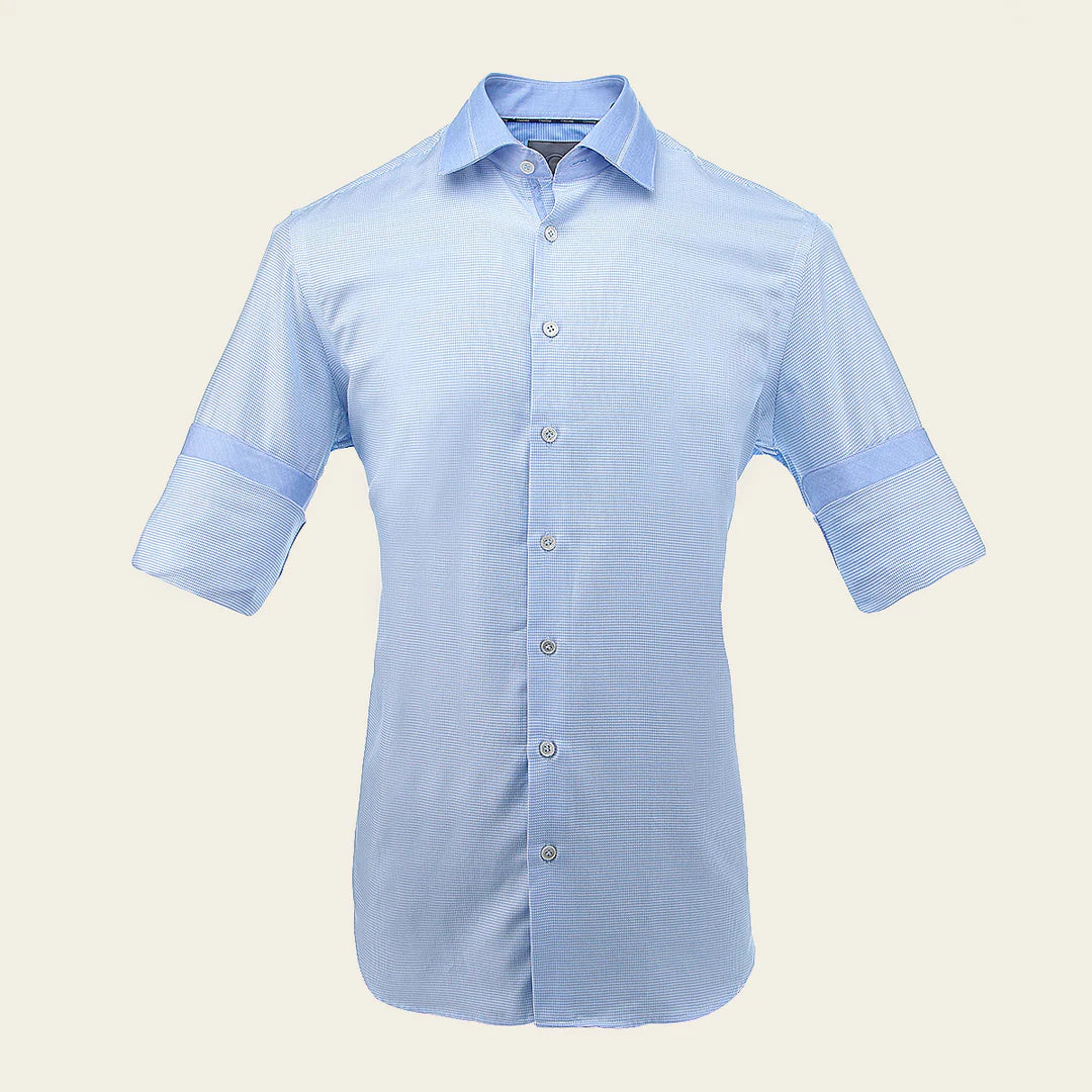 CM0S022 - Cuadra Blue Casual Fashion Cotton Shirt for Men