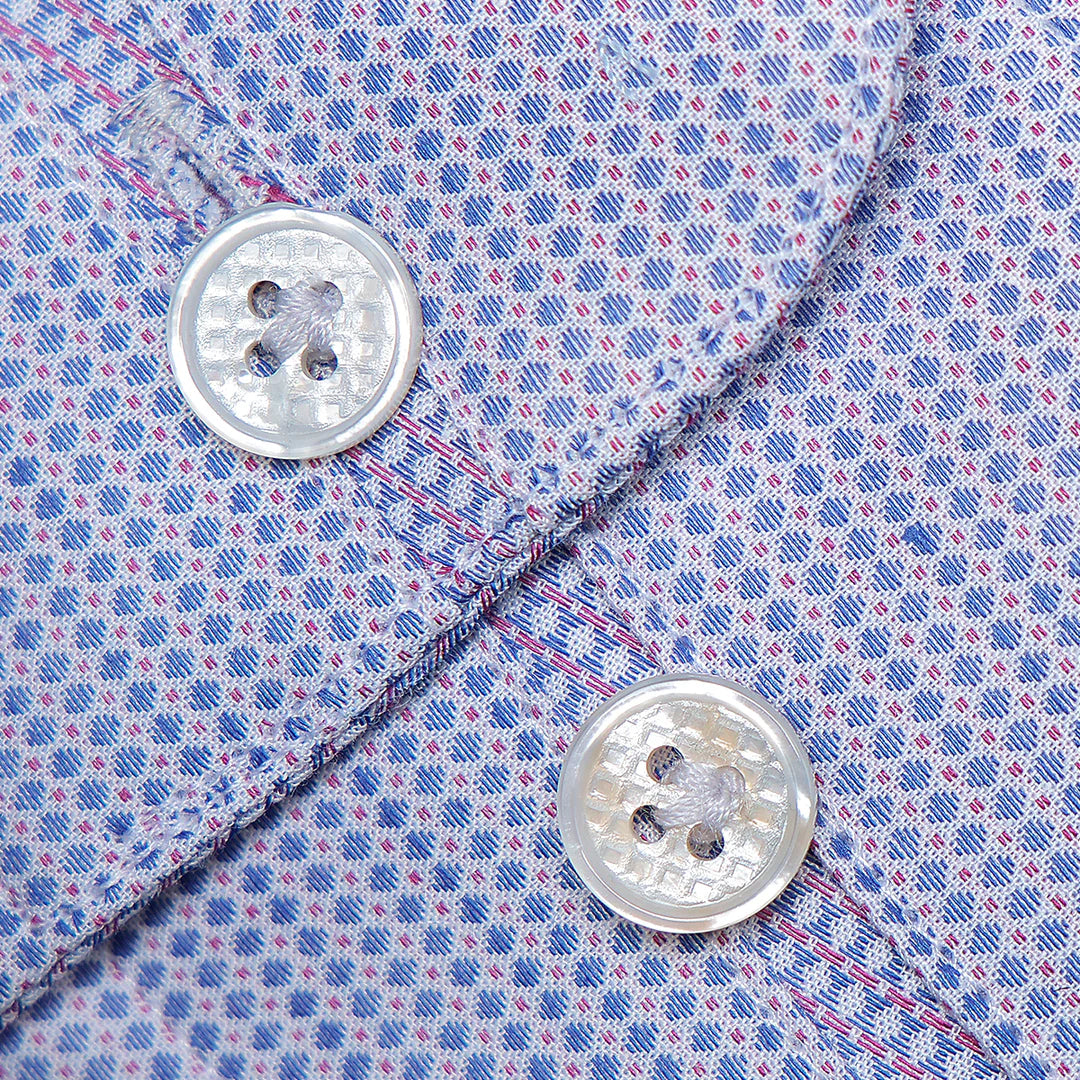 CM0S023 - Cuadra Blue Casual Fashion Cotton Shirt for Men