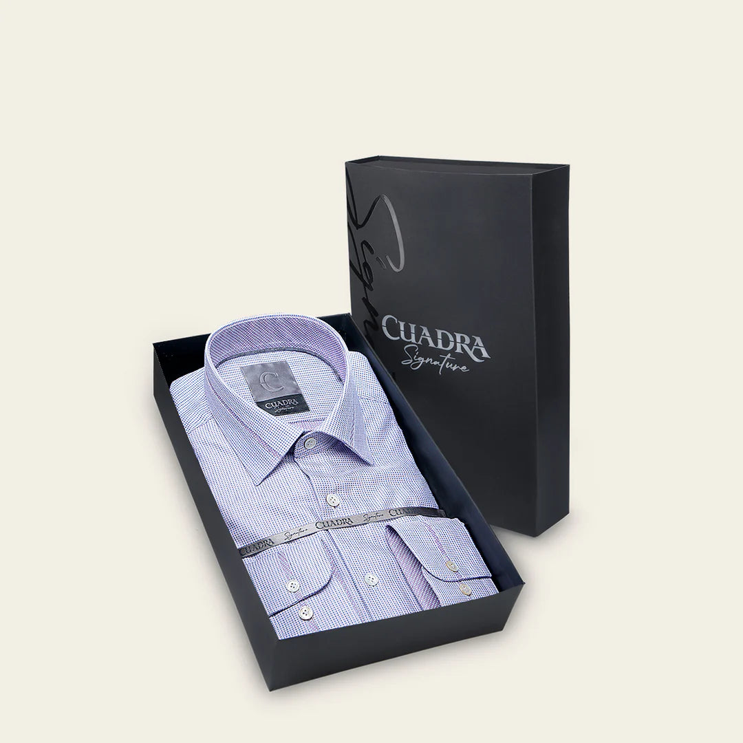 CM0S023 - Cuadra Blue Casual Fashion Cotton Shirt for Men