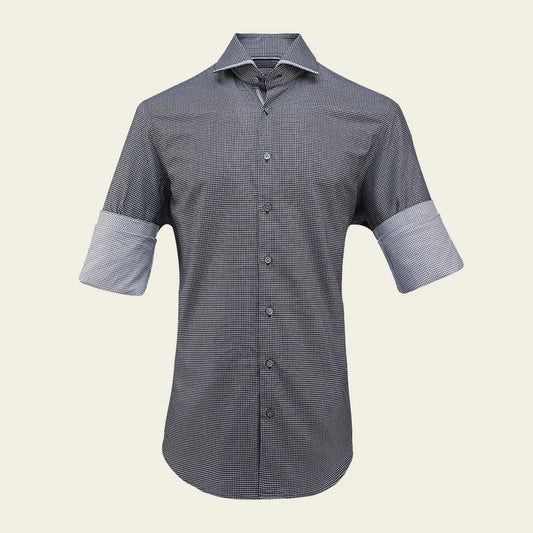 CMS0103 - Cuadra black casual fashion cotton shirt for men