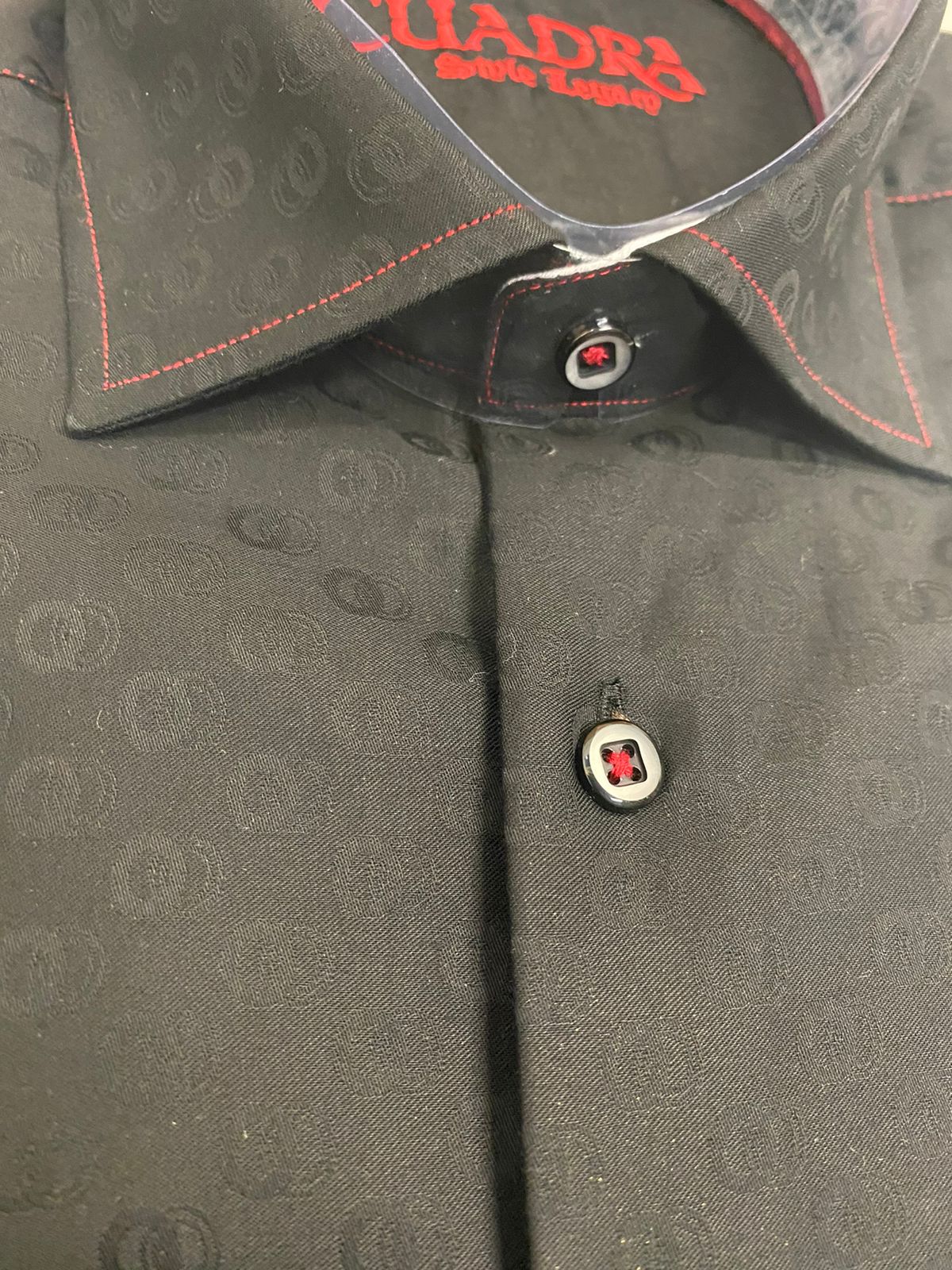 CM0S138 - Cuadra Black Casual Fashion Cotton Shirt for Men