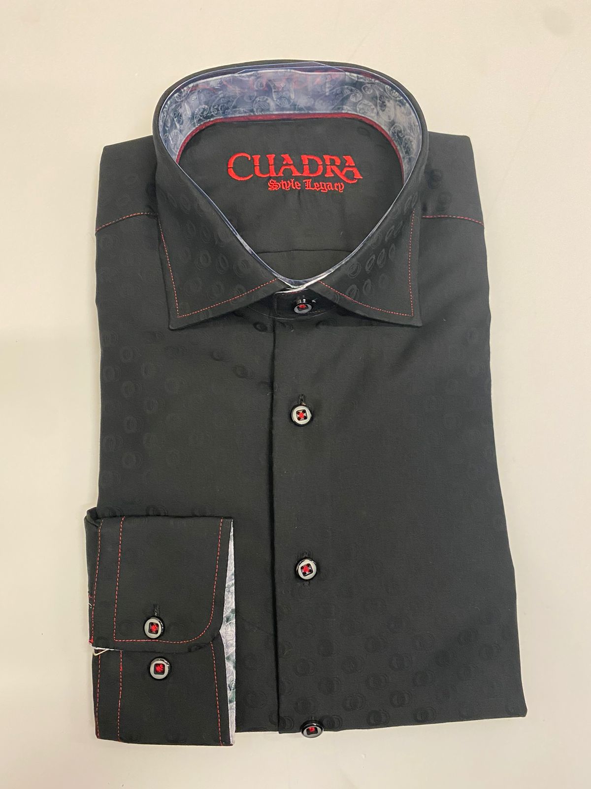 CM0S138 - Cuadra Black Casual Fashion Cotton Shirt for Men