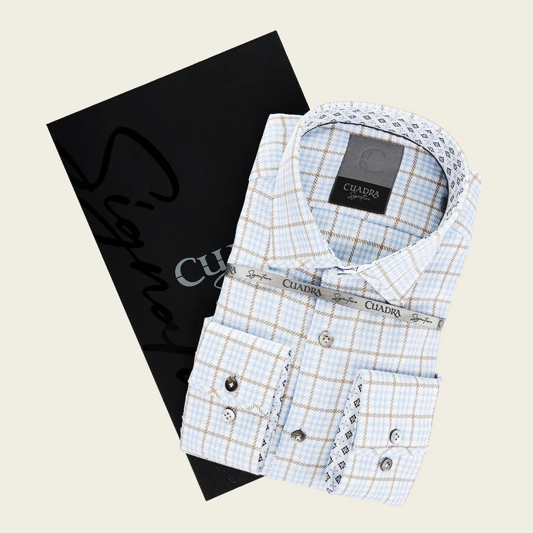 CM0S381 - Cuadra tan fashion western long sleeve cotton shirt for men