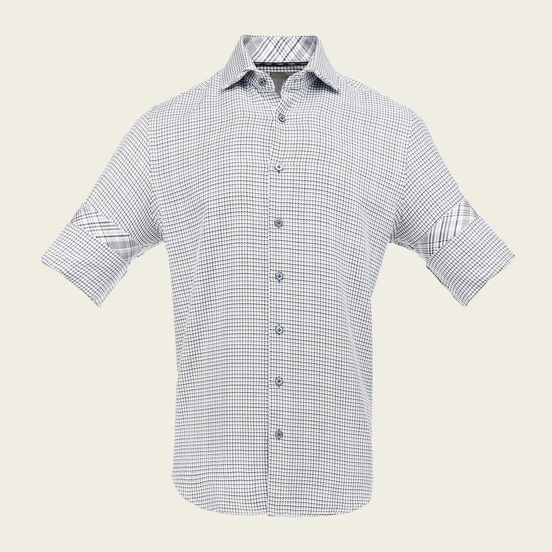 CM0S382 - Cuadra Signature Navy Fashion Soft Cotton Abstract Shirt