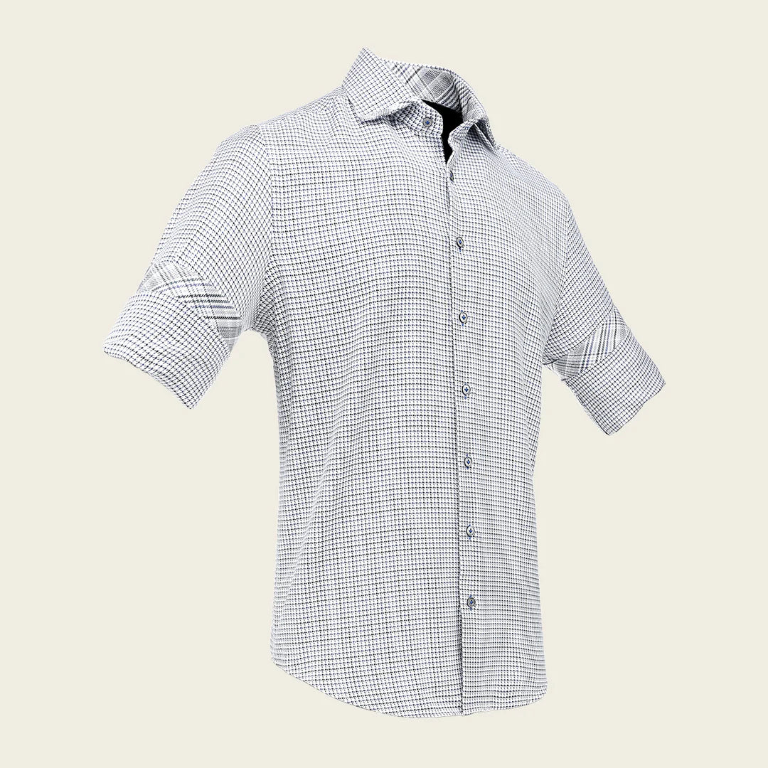 CM0S382 - Cuadra Signature Navy Fashion Soft Cotton Abstract Shirt