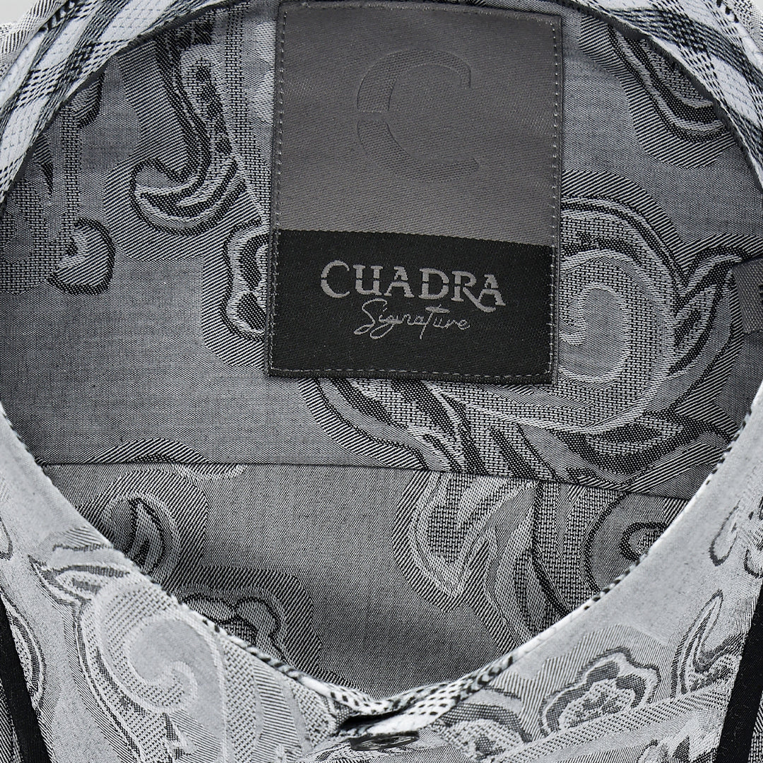 CM0S391 - Cuadra silver fashion western long sleeve cotton shirt for men