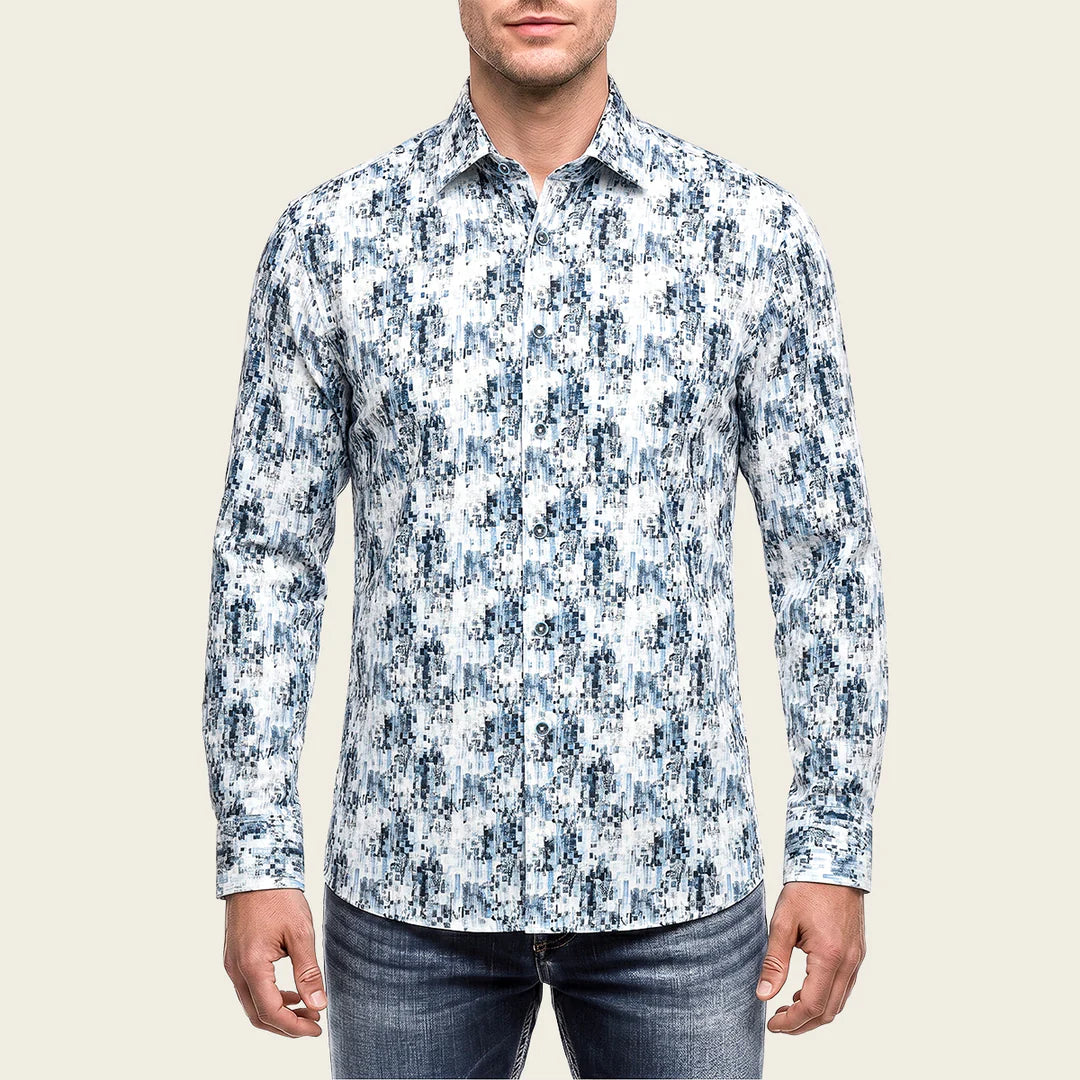 CM0W159 - Cuadra Navy Casual Fashion Cotton Shirt for Men