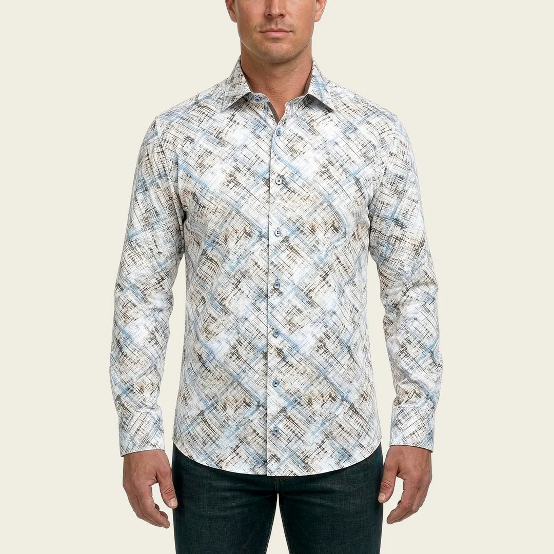 CM0W162 - Cuadra Tan Fashion Western Long Sleeve Cotton Shirt for Men