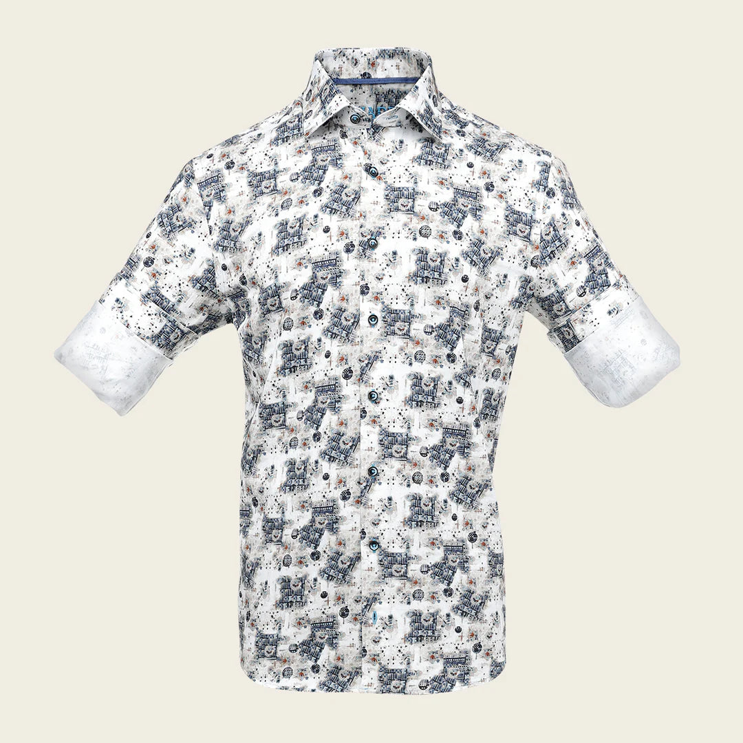 CM0W170 - Cuadra Tan Fashion Western Long Sleeve Cotton Shirt for Men