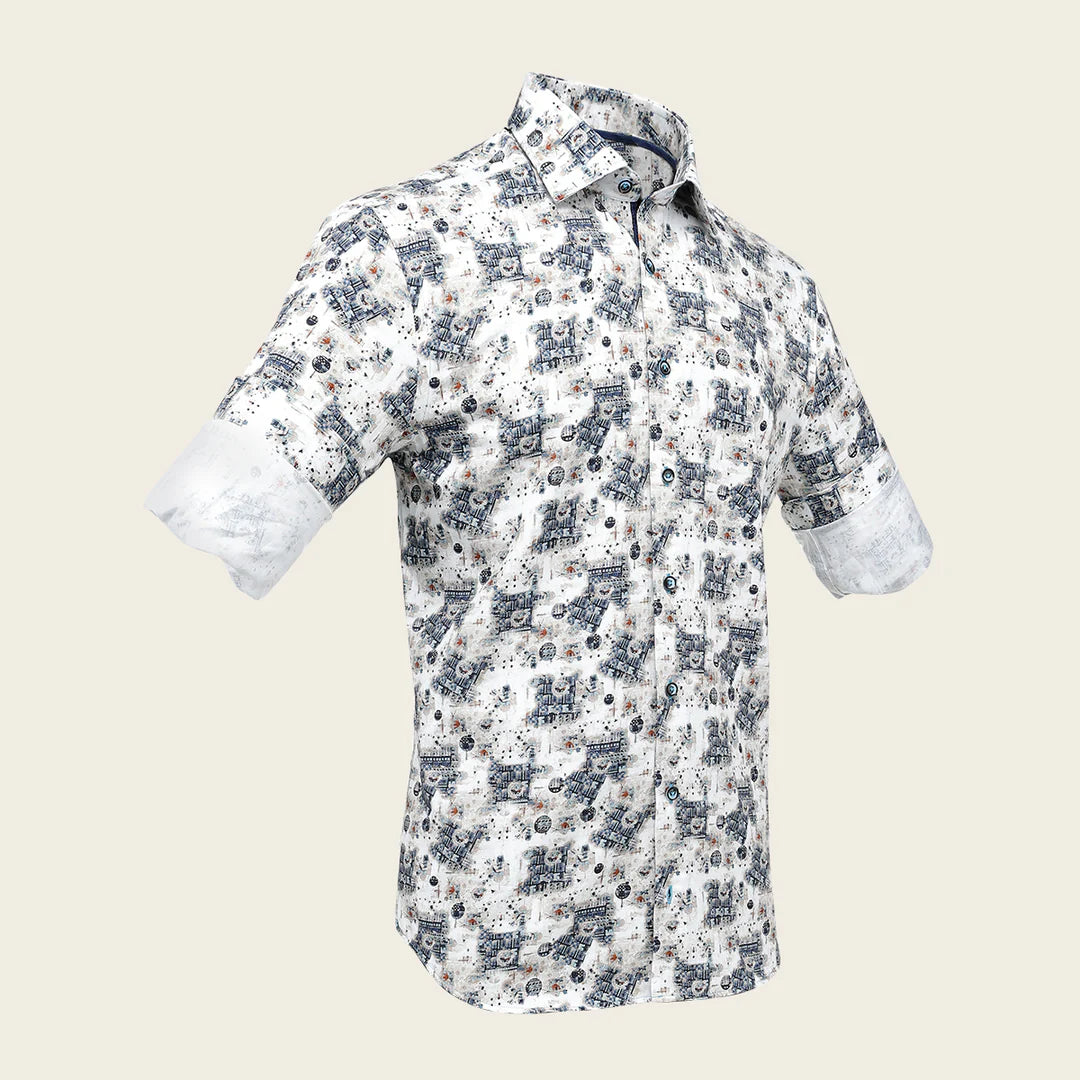 CM0W170 - Cuadra Tan Fashion Western Long Sleeve Cotton Shirt for Men