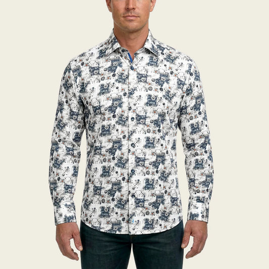 CM0W170 - Cuadra Tan Fashion Western Long Sleeve Cotton Shirt for Men