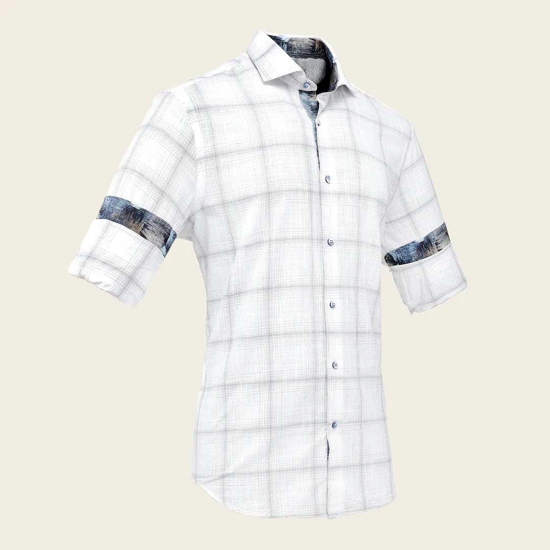 CM0W185 - White Cuadra Cotton Shirt for Men