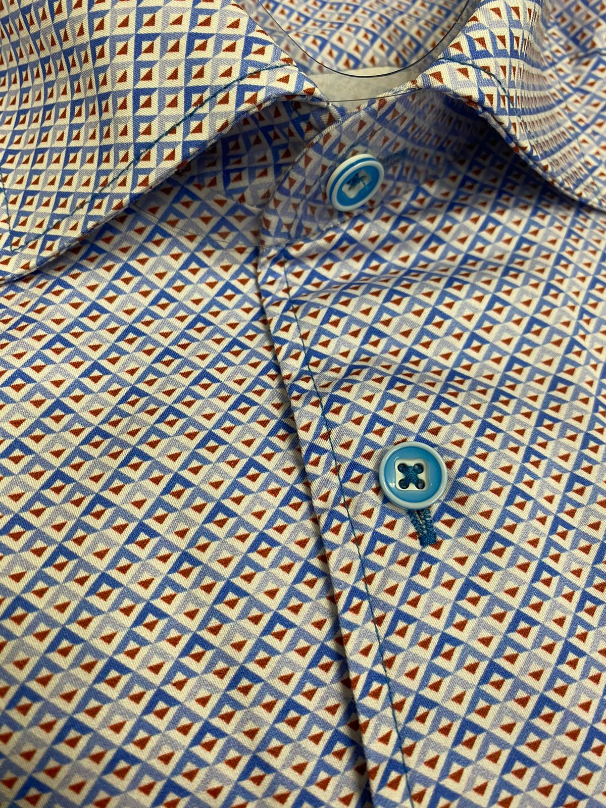 CM0W880 - Cuadra Blue Casual Fashion Cotton Shirt for Men