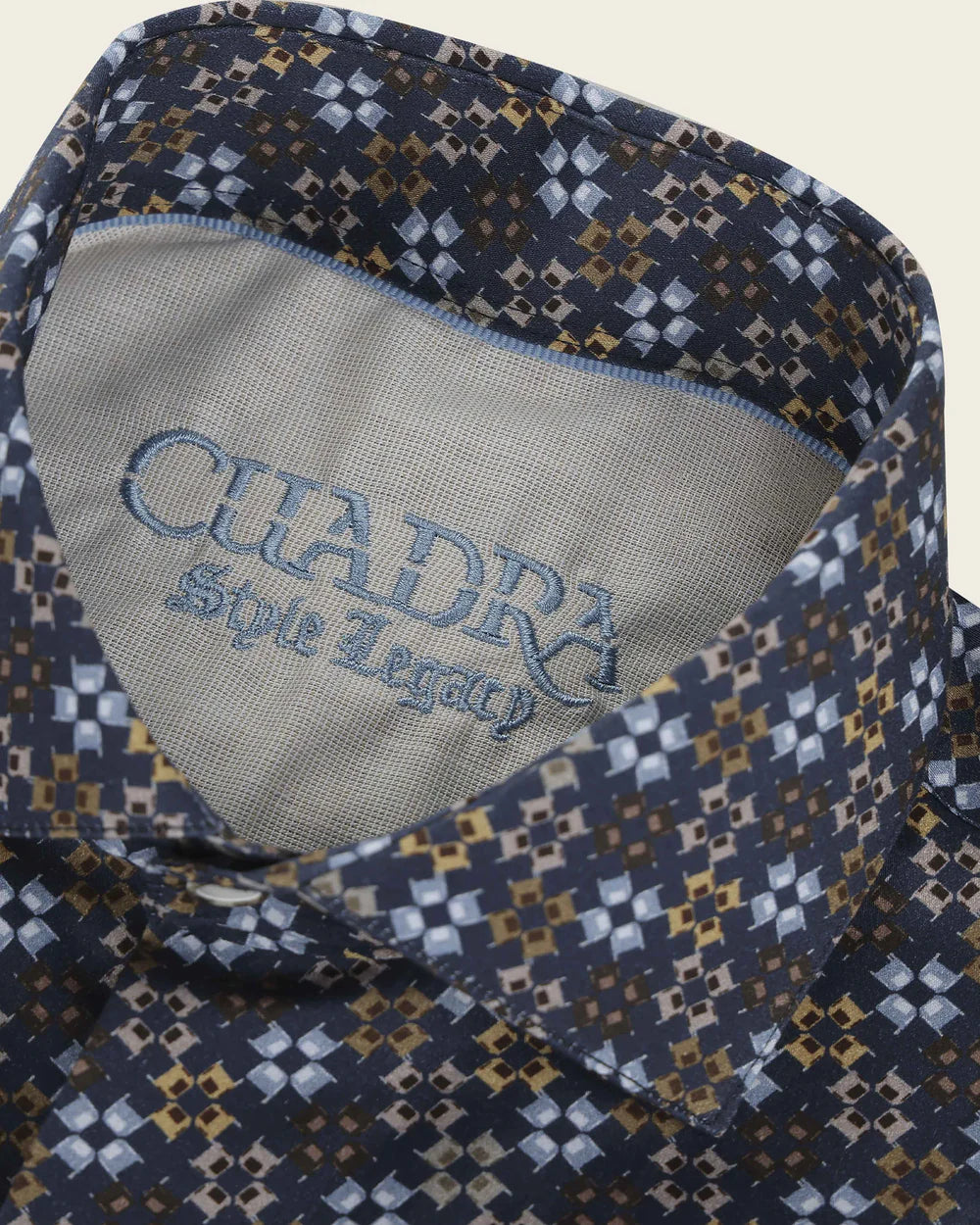 CM10314 - Cuadra navy abstract shirt for men