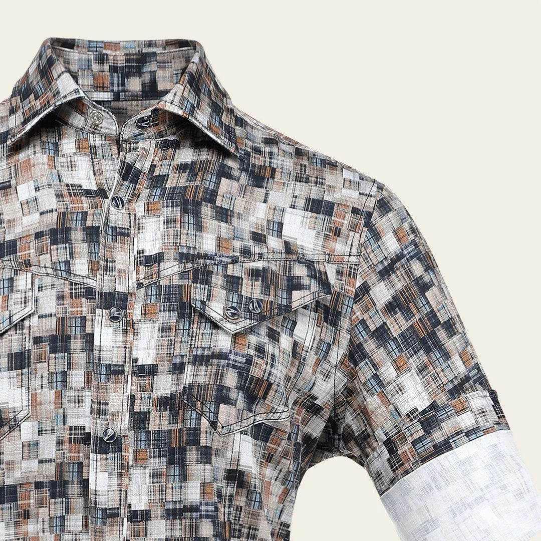 CM302GR - Cuadra multi fashion western long sleeve cotton shirt for men