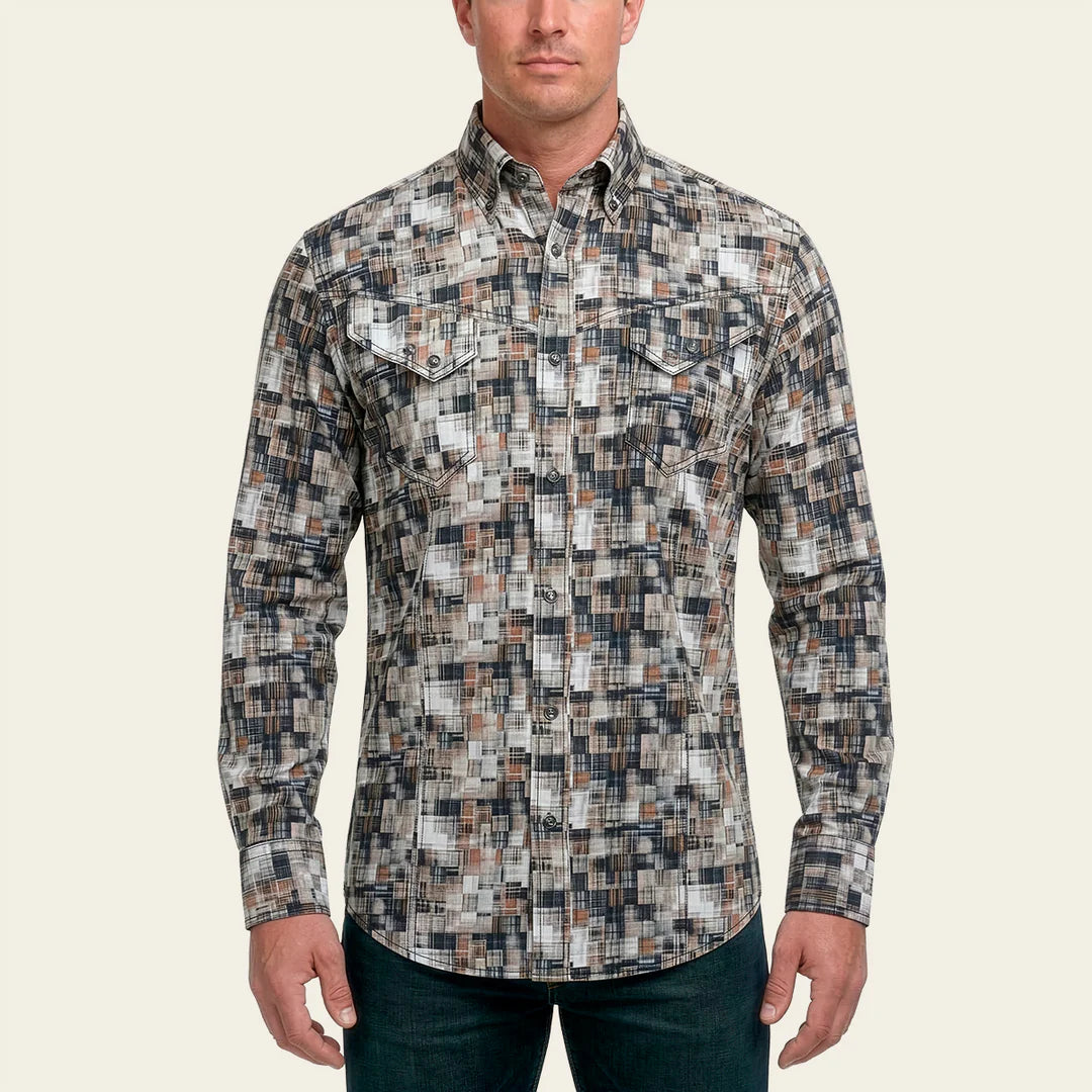 CM302GR - Cuadra multi fashion western long sleeve cotton shirt for men