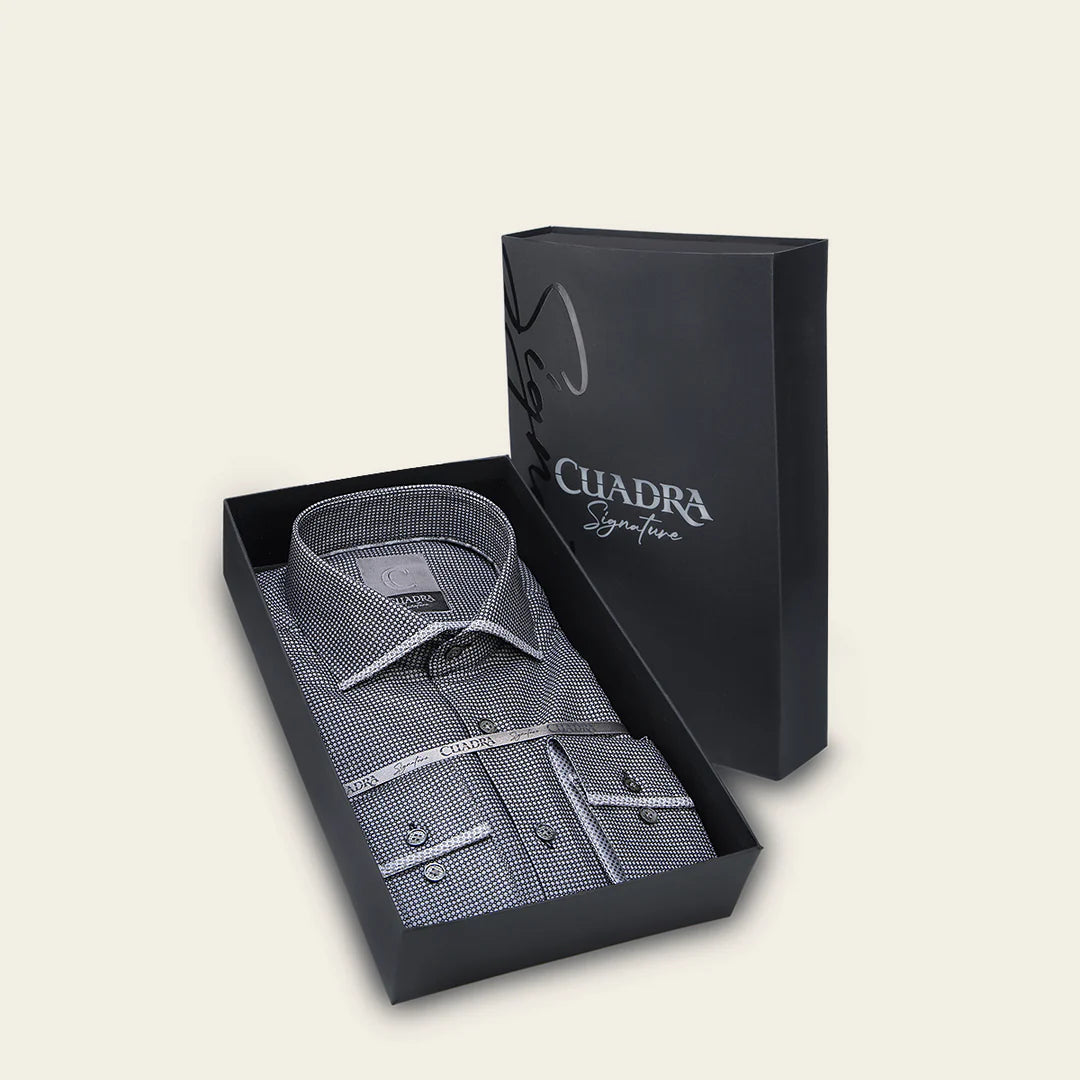 CMS0103 - Cuadra Black Casual Fashion Cotton Shirt for Men