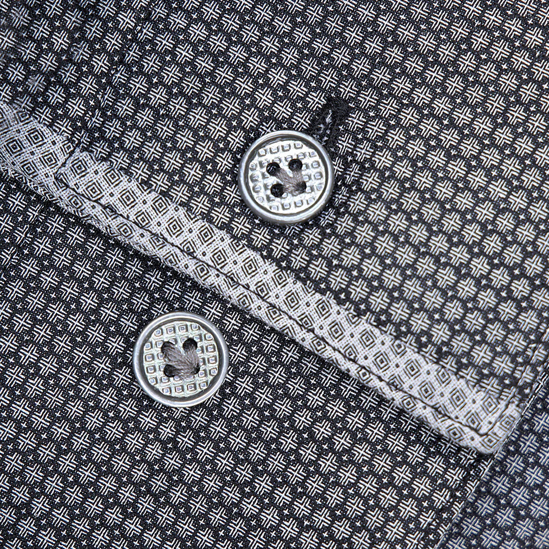 CMS0103 - Cuadra Black Casual Fashion Cotton Shirt for Men