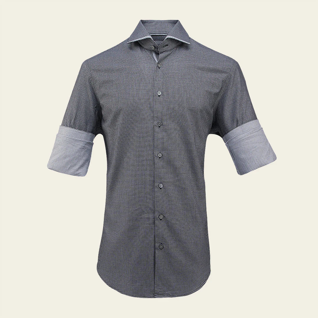 CMS0103 - Cuadra Black Casual Fashion Cotton Shirt for Men