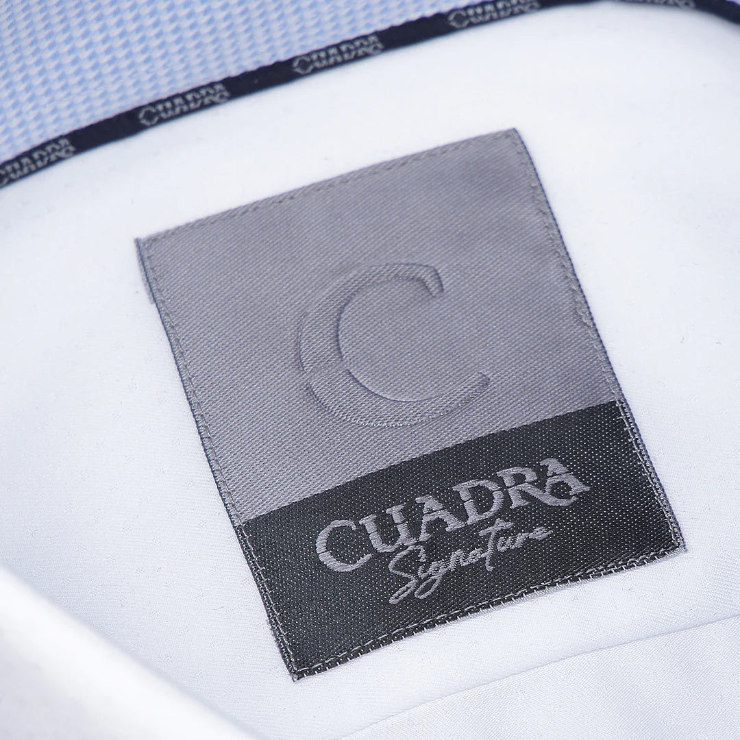 CMS0131 - Cuadra Signature white soft cotton shirt for men