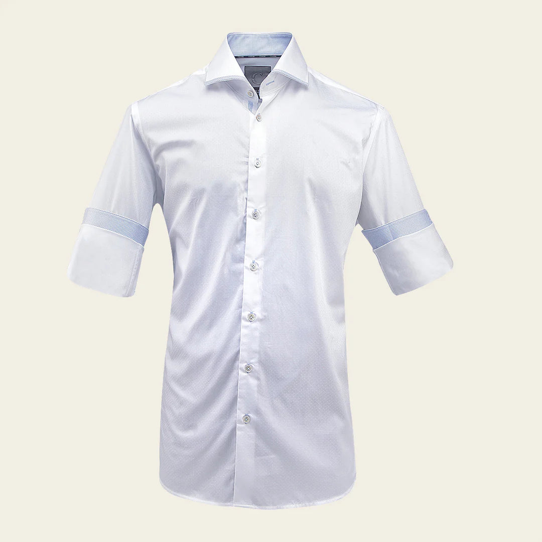 CMS0131 - Cuadra Signature white soft cotton shirt for men