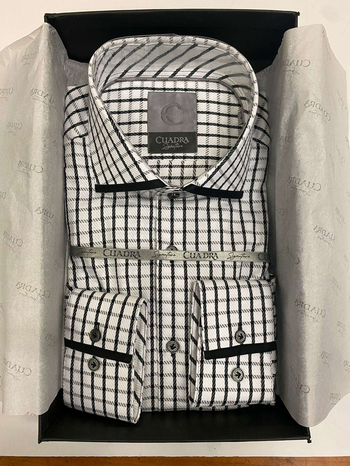 CMS024R - Cuadra White Casual Fashion Cotton Shirt for Men