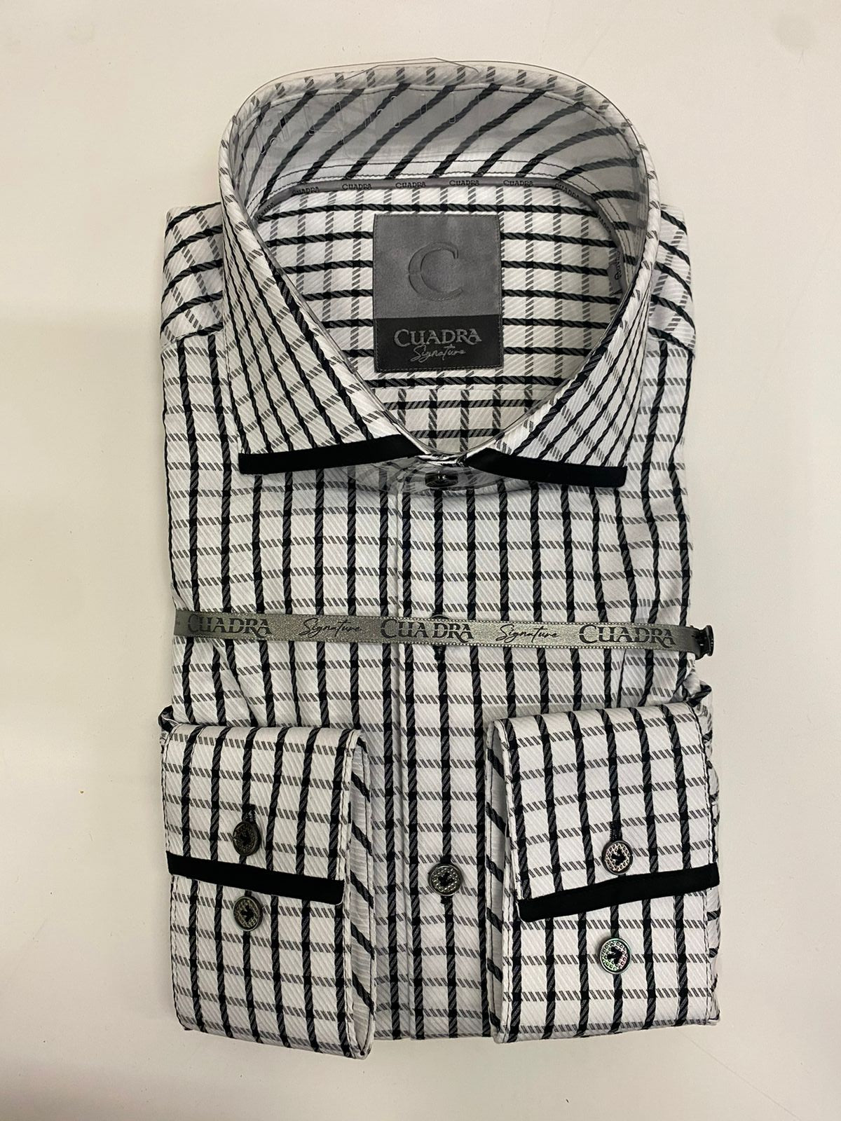 CMS024R - Cuadra White Casual Fashion Cotton Shirt for Men