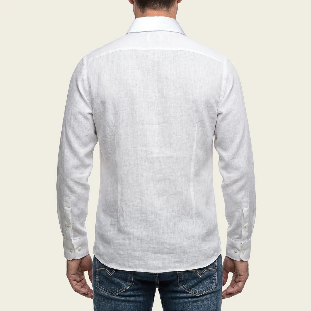 CMW017S - Cuadra white fashion soft cotton shirt for men