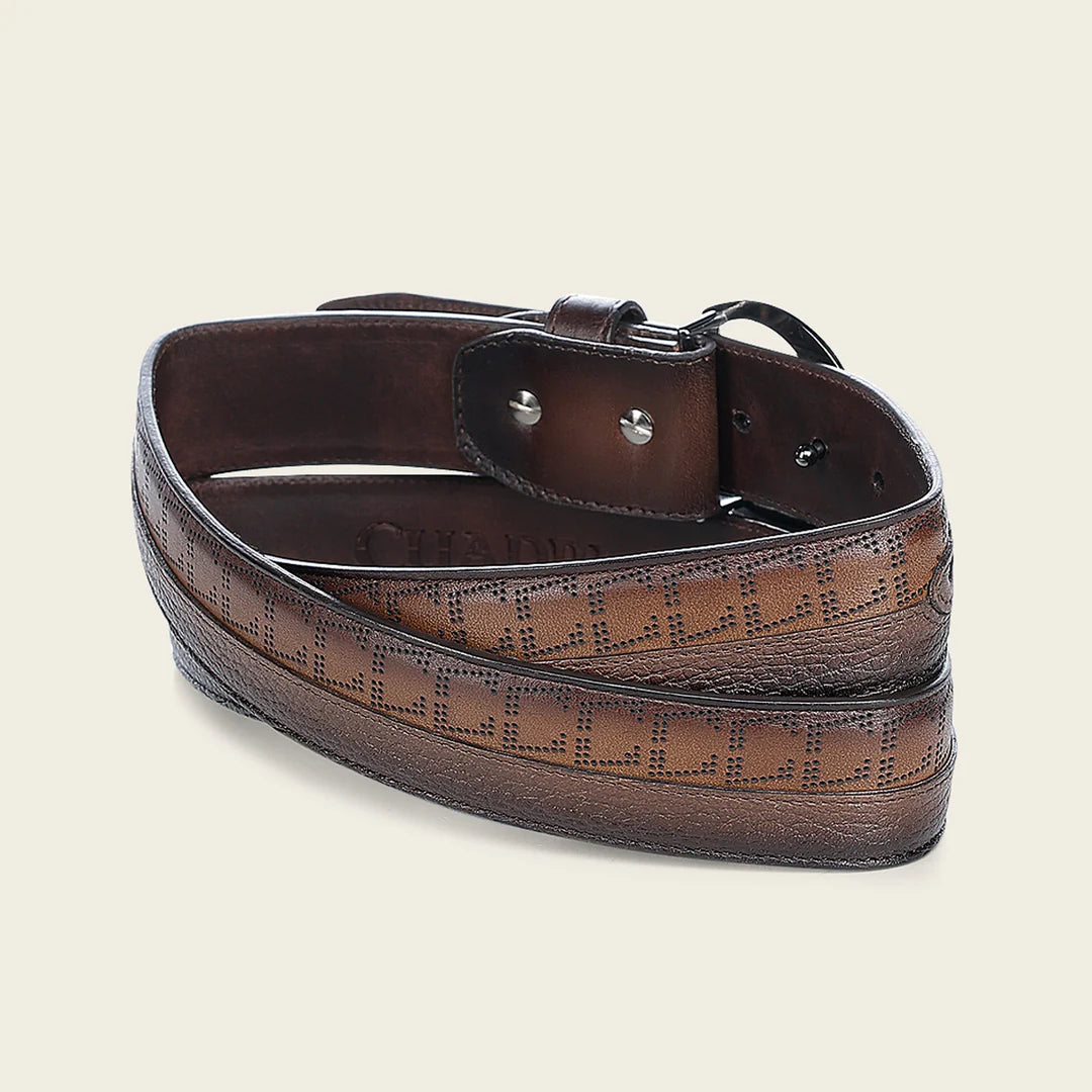 CS558RS - Cuadra Honey Casual Western Cowhide Leather Belt for Men