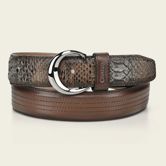 CS573PH - Cuadra honey casual fashion python skin belt for men
