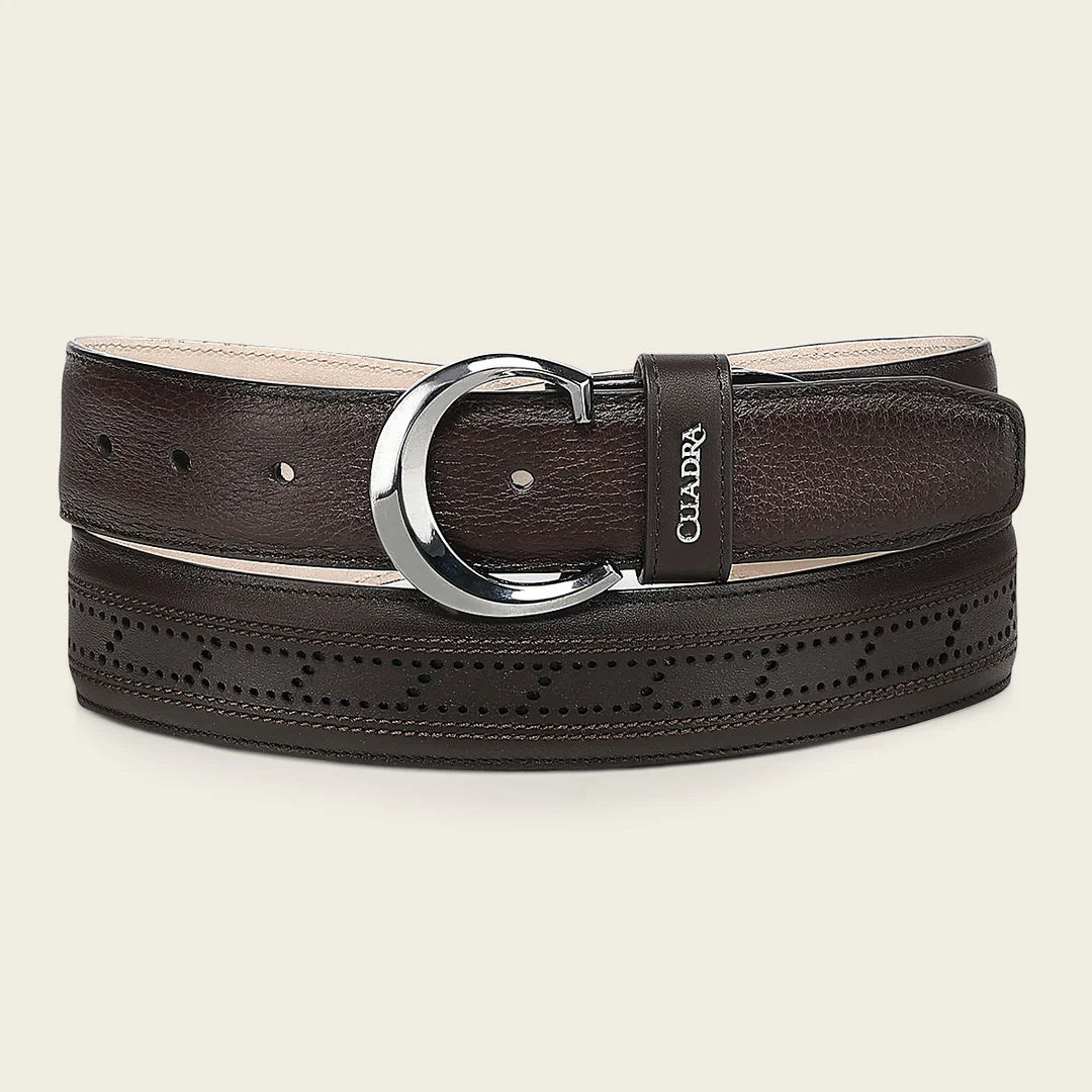 CS576VE - Cuadra Brown Casual Fashion Cowhide Leather Belt for Men