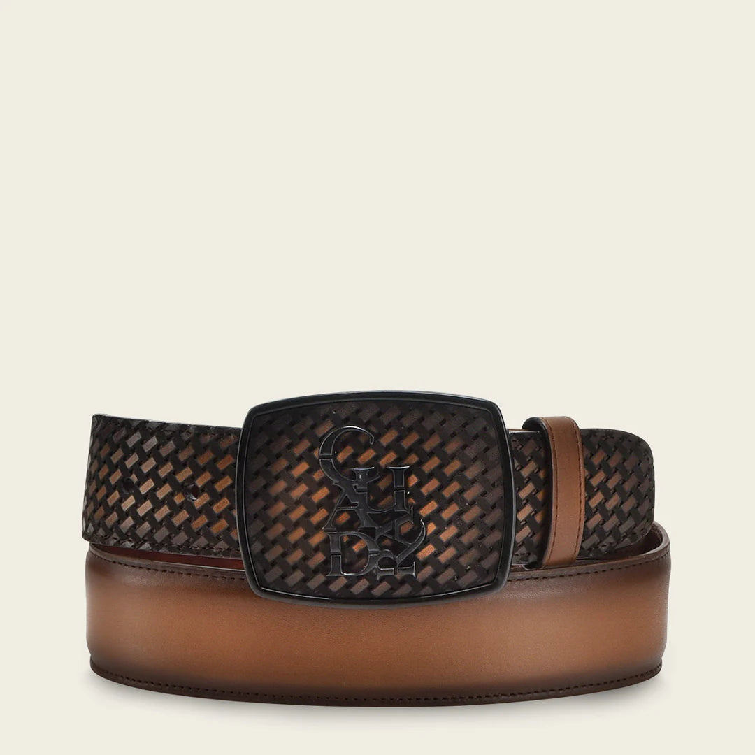CV501RS - Cuadra honey cowhide leather belt for men