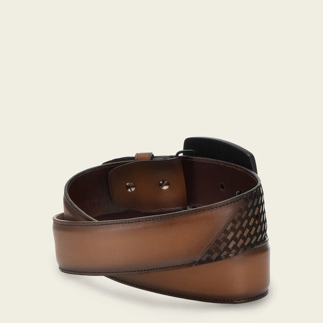 CV501RS - Cuadra honey cowhide leather belt for men