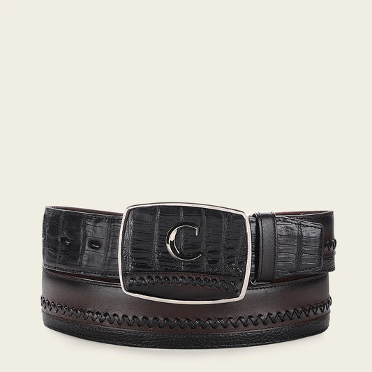 CV502FC - Cuadra black casual fashion fuscus leather belt for men