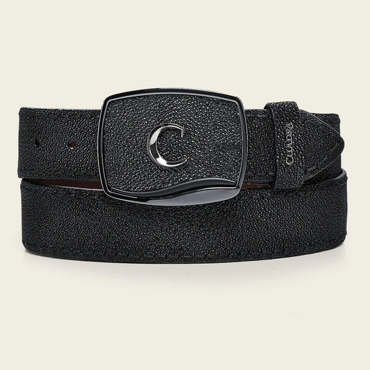 CV513MA - Cuadra Black Western Fashion Stingray Belt for Men