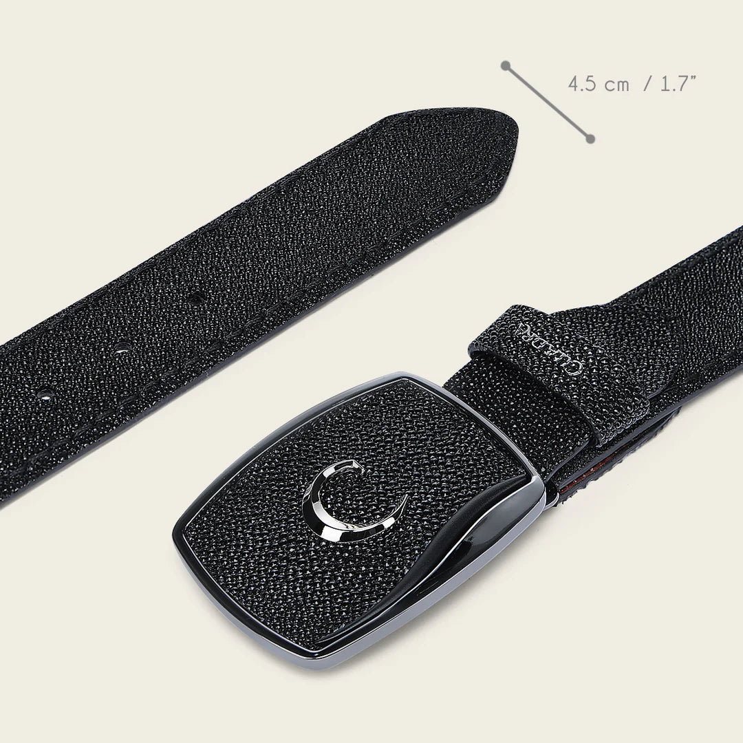 CV513MA - Cuadra Black Western Fashion Stingray Belt for Men