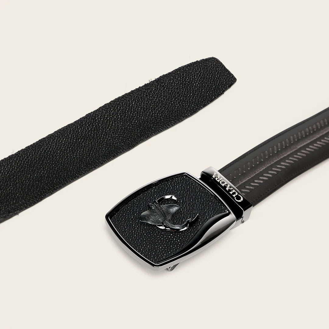 CV516MA - Cuadra black western fashion Stingray belt for men