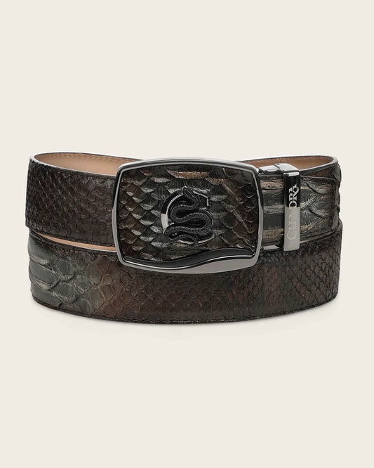 CV519PH - Cuadra Brown Casual Fashion Genuine Python Leather Belt for Men
