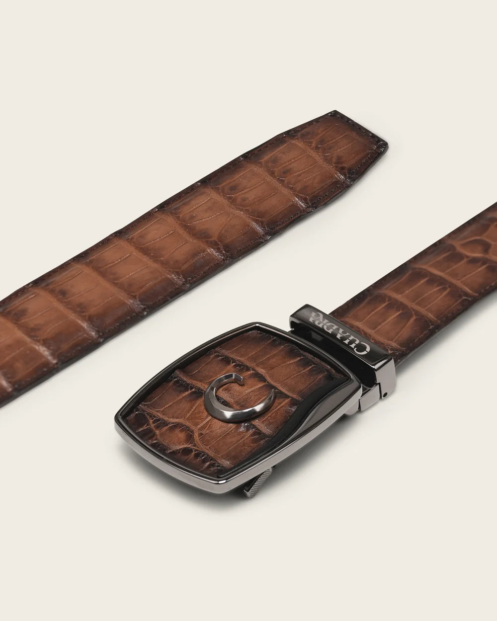 CV520AL - Cuadra honey alligator leather belt for men